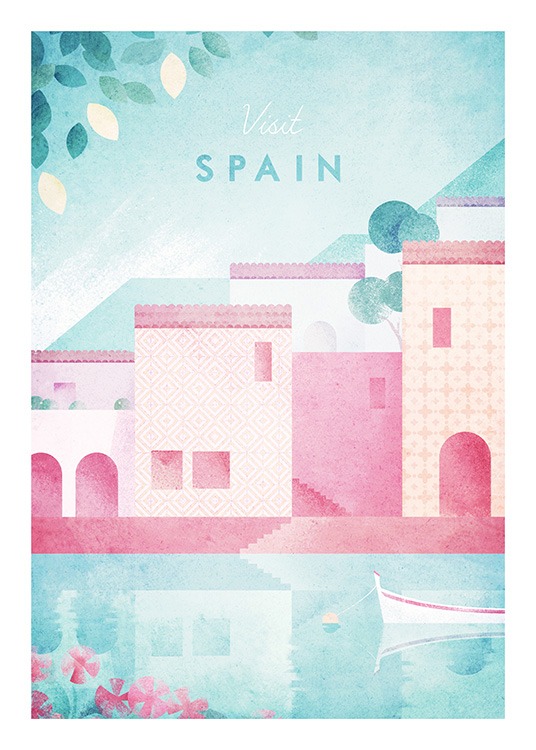 Visit Spain Plakat / Vintage hos Desenio AB (pre0044)