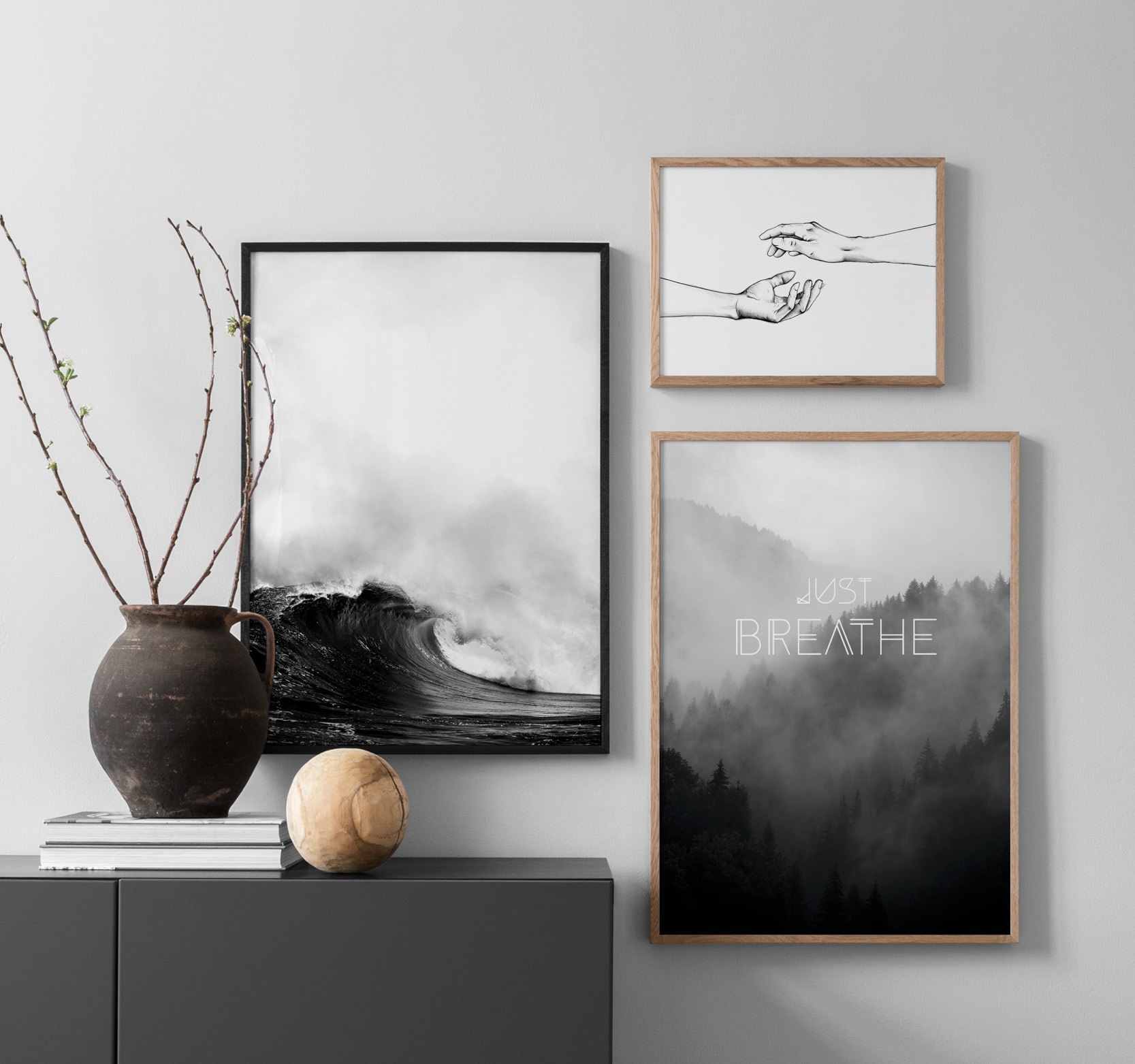 Interiørinspo – svarthvite bilder til gangen